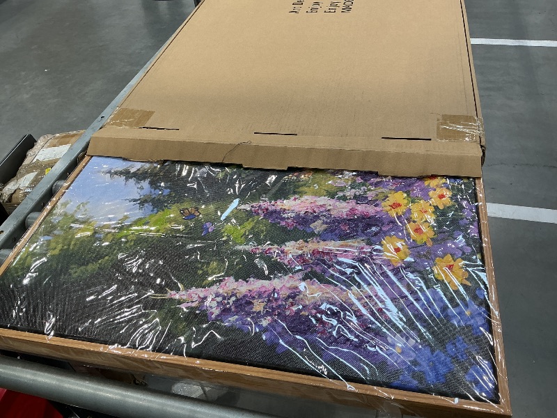 Photo 1 of Brushart Wildflower Nature Landscape Canvas Print 48"x24"