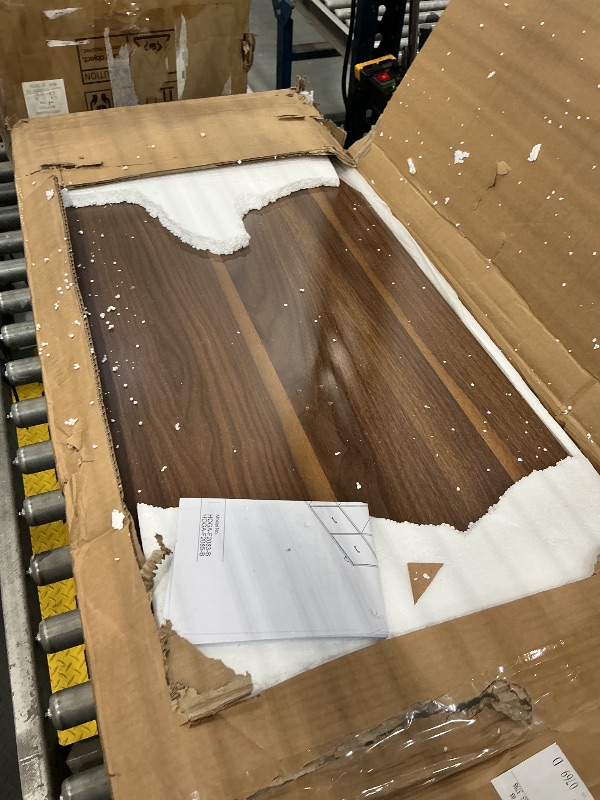 Photo 1 of Tribesigns L-Shaped Executive Desk with Reversible File Cabinet, 63" Office Desk with Storage Drawers, L-Shaped Computer Desk with Drawer Cabinet for Hanging Letter Size Files (Walnut & Black)