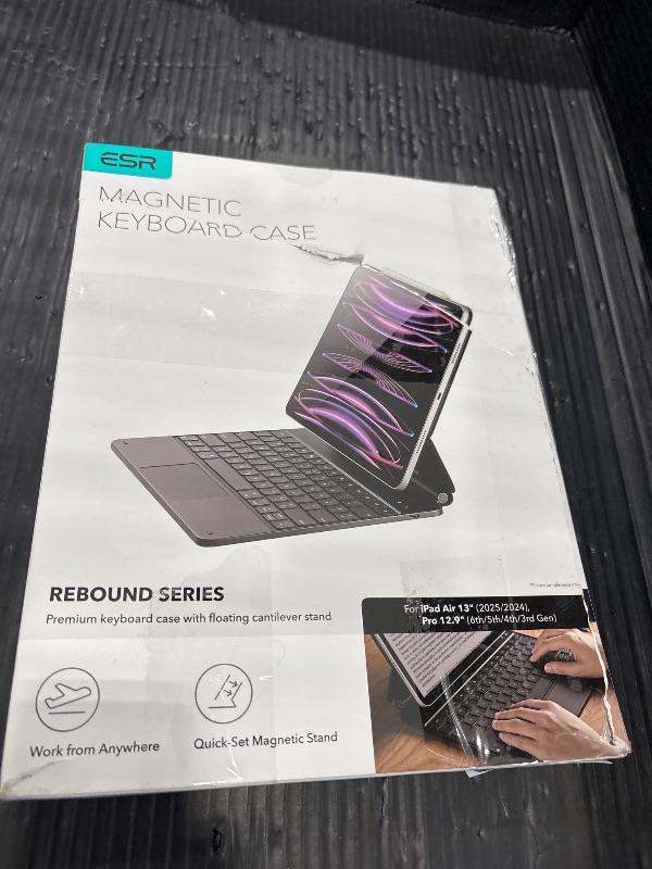 View 2 of ESR for iPad Air 13/Pro 12.9 Inch Case Keyboard, Quick-Set Magnetic Stand