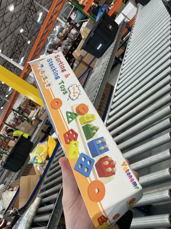 View 2 of Yetonamr Montessori Wooden Stacking Toy for Toddlers
