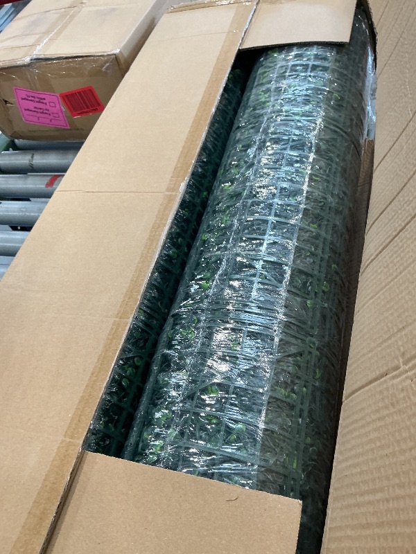 View 3 of BHXCL Artificial 72x144 in (72 Sqft) Boxwood Grass Wall Backdrop Roll
