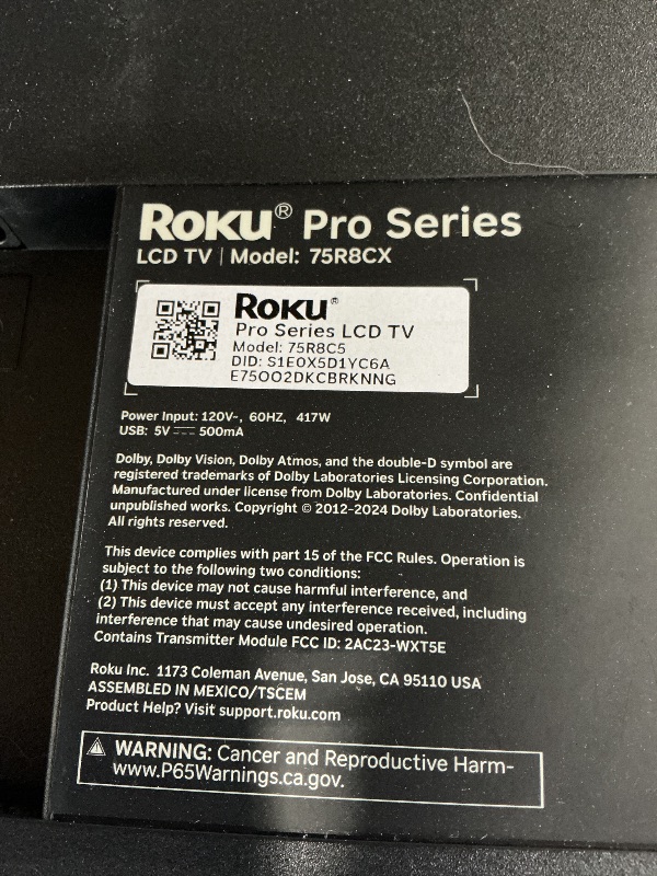 View 3 of Roku 75-Inch Pro Series Smart TV - 4K QLED Mini-LED TV - RokuTV