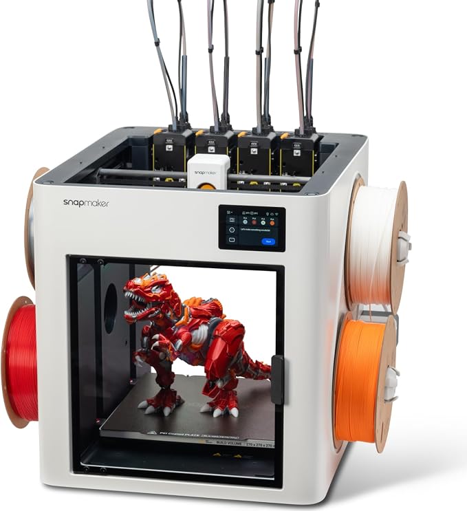 Photo 1 of Snapmaker U1 3D Printer,4-Toolhead with 5s Toolchanger,Multi-Color Printing
5X Fast Printing,Minimal Purge,Multi-Material Printing,Smart Calibration,Model Library,Beginner Friendly,Auto Filament System