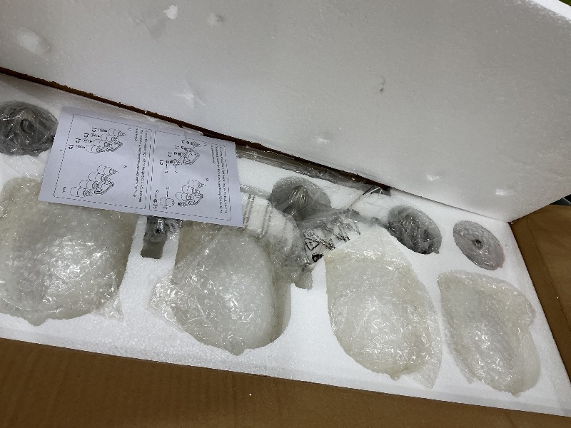 View 3 of Keonjinn 4-Light Brushed Nickel Vanity Light Fixture