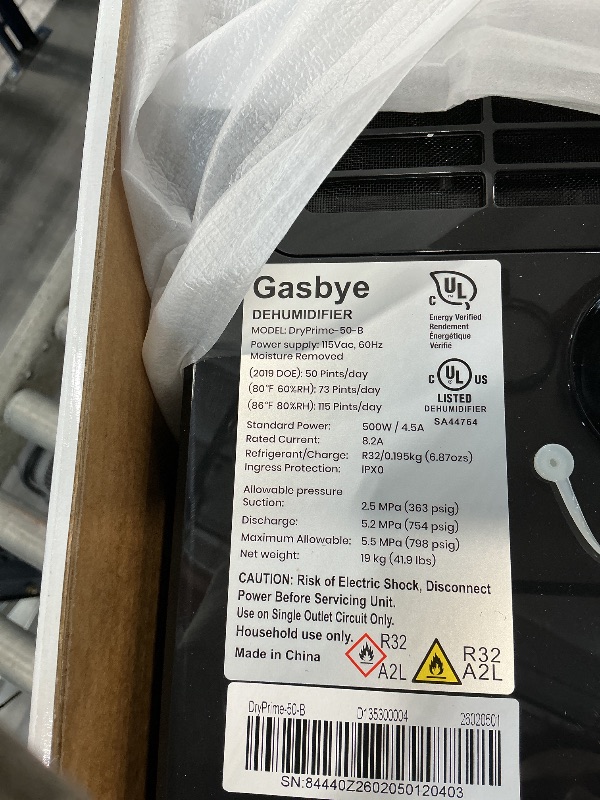 View 4 of Gasbye 6000 Sq.Ft 2026 Energy Star Dehumidifier for Basement Max 115Pints/D