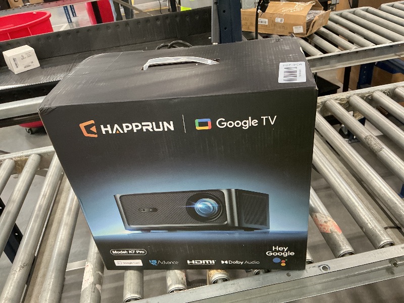 View 2 of HAPPRUN 3000 ANSI Lumens Outdoor Projector with Official Google TV
