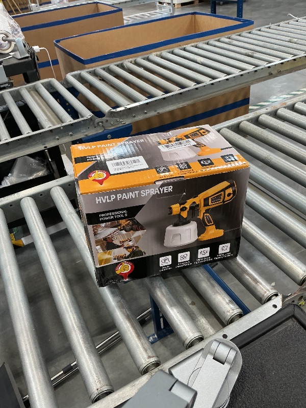 Photo 1 of 1000W HVLP Paint Sprayer, High Power Electric Spray Paint Gun with 4 Copper Nozzles & 3 Patterns, Large Capacity Power Painter for House Painting, Furniture, Cabinets, Fence (Yellow)
