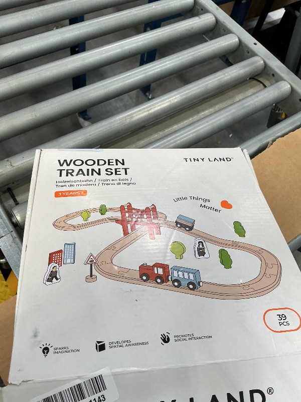 Photo 1 of Tiny Land 39 Pcs Wooden Train Set
