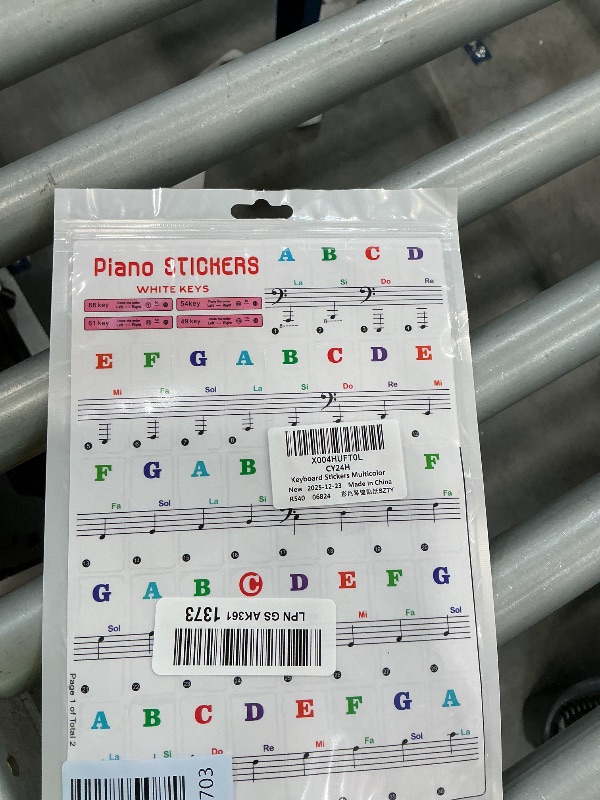 Photo 1 of COYAHO Piano Keyboard Stickers for 37-88 Key