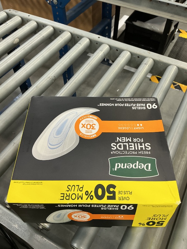 Photo 1 of Depend Shields Incontinence Pads for Men, Light Absorbency, 90 Count
