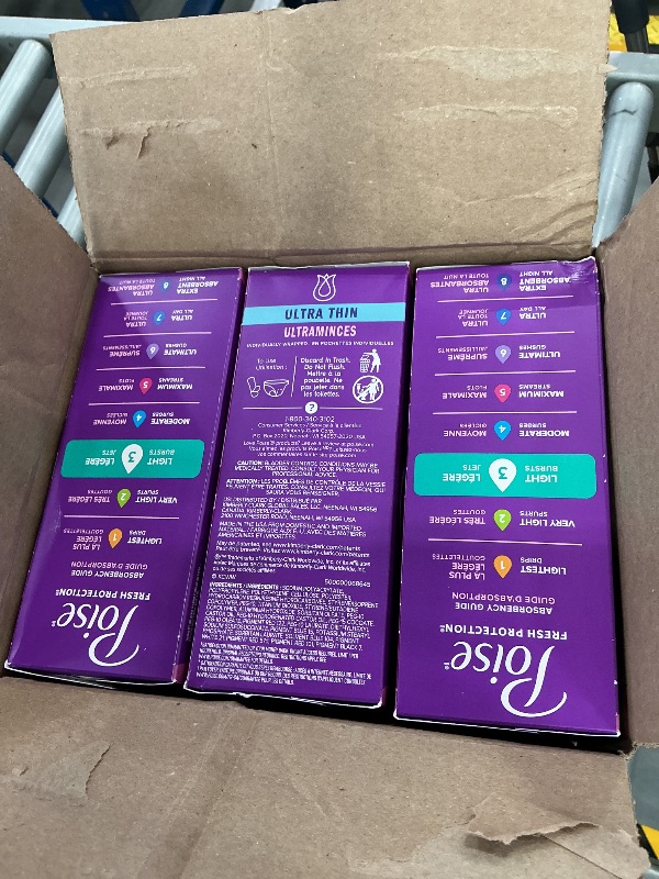 Photo 1 of Poise Ultra Thin Incontinence Pads, 3 Drop, 144 ct