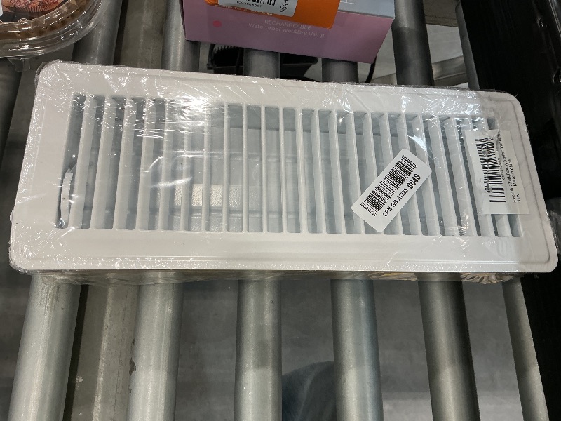 Photo 1 of Howeall 4" x 12" Steel Floor Register (2 Pack, White)
