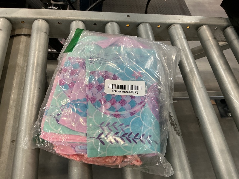 Photo 1 of Clabby 12 Pcs Mermaid Drawstring Bags - 10 x 7 Inch