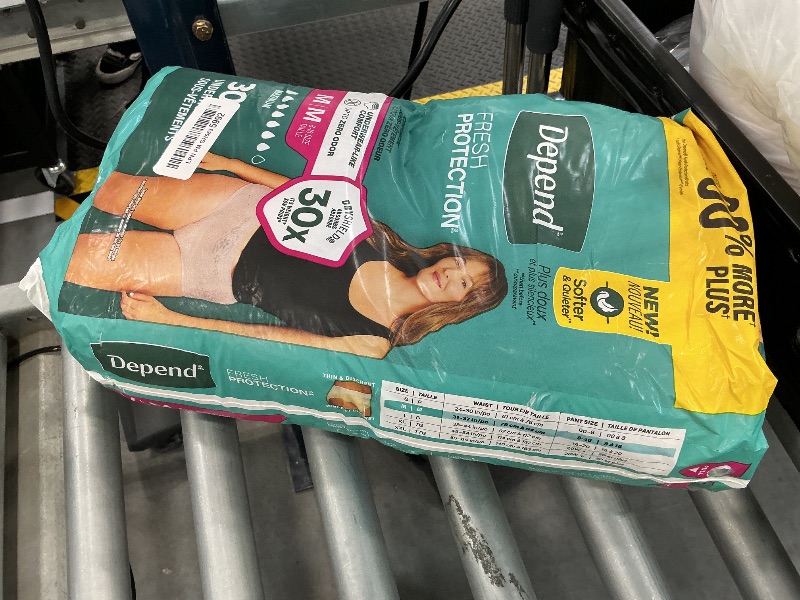Photo 1 of Depend Fresh Protection Women's Incontinence Underwear, Medium, 30 Count