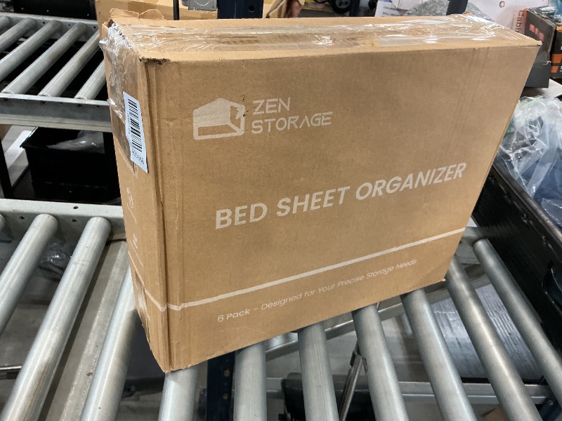 Photo 1 of ZenStorage Cotton Linen Sheet Organizers, 6 Pack, Off-White
