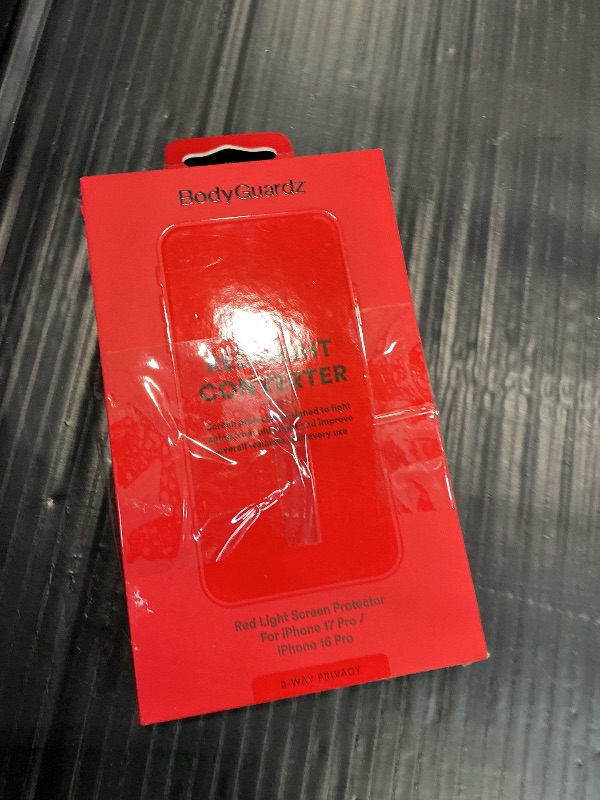 Photo 1 of BodyGuardz Red Light Privacy Screen Protector (iPhone 17 Pro / 16 Pro)