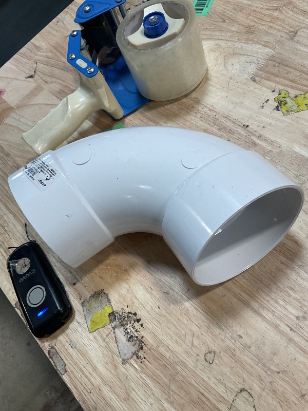 Photo 1 of NDS PVC S&D 90° Long-Turn Elbow, 4-Inch, for Hub X Hub Solvent-Weld Connections, for use with 4-Inch Sewer and Drain Pipe, White