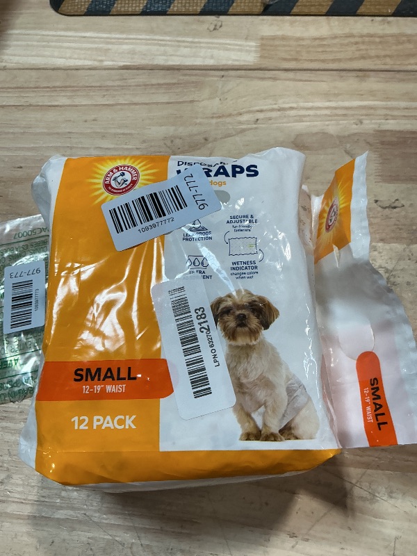 Photo 1 of ARM & HAMMER Small Male Dog Belly Band Wraps, 12 Count