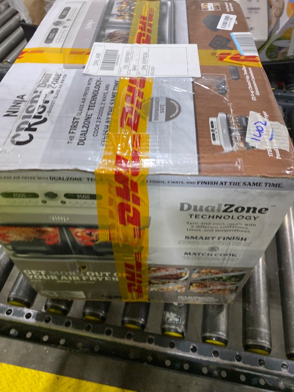 View 2 of Ninja Crispi DualZone Glass Countertop Air Fryer, Bone, DD101IV2