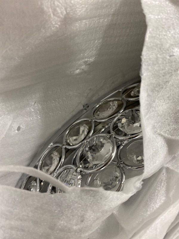 View 3 of Lallisa 13 Piece Silver Cake Stand Set with Crystal Rim