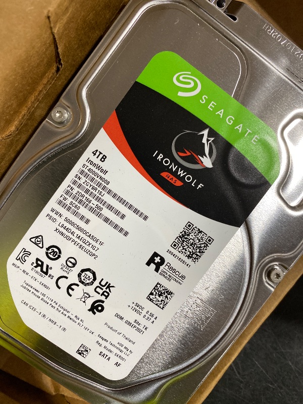 View 3 of Seagate 8TB IronWolf Internal NAS Hard Drive | SATA 6 Gb/s (ST8000VNZ04)