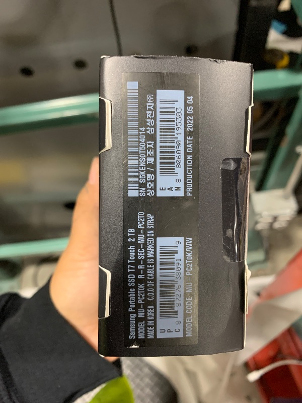 View 4 of Samsung T7 Touch Portable SSD 2TB Black