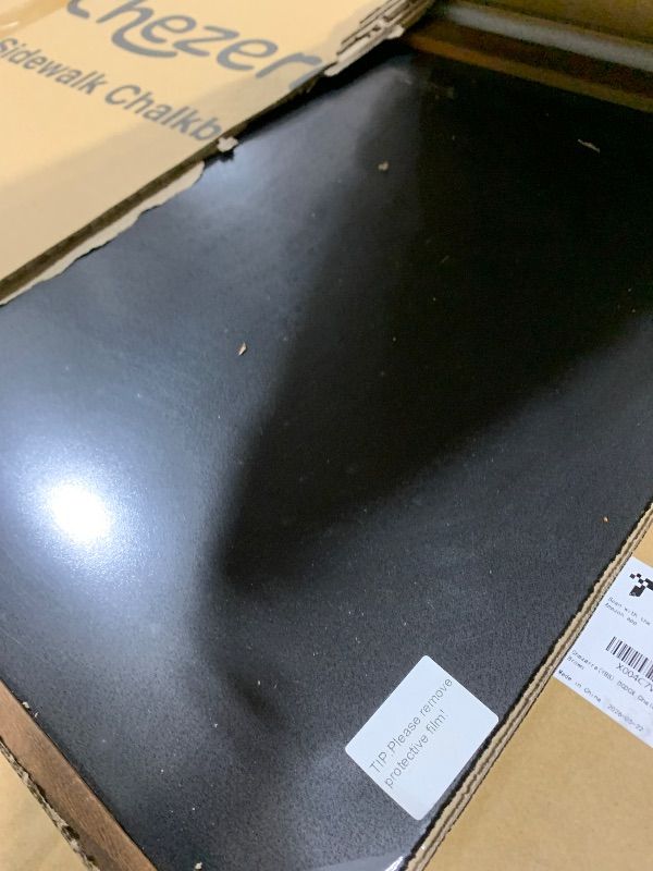 View 2 of Chezerra A-Frame Chalkboard Sign, 40"x20", Brown