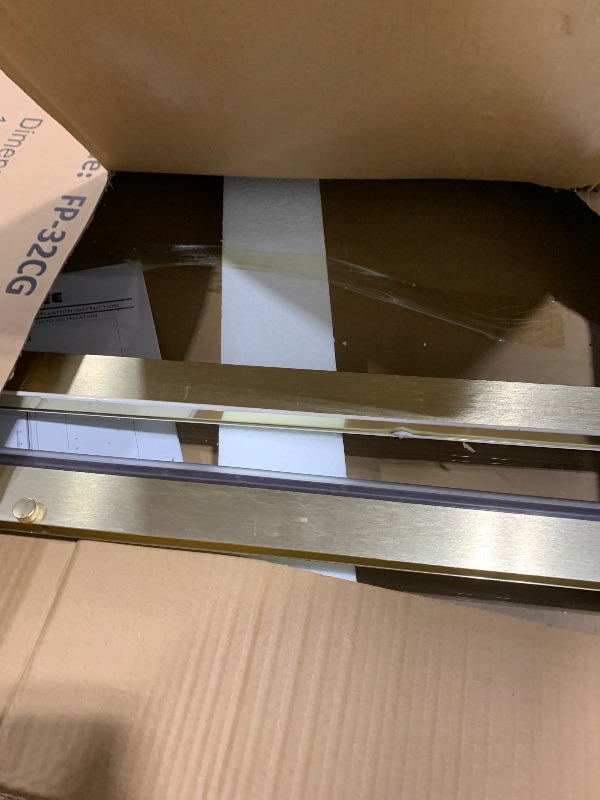 View 3 of Ucalafee Pivot Shower Door 32" W x 72" H Brushed Gold
