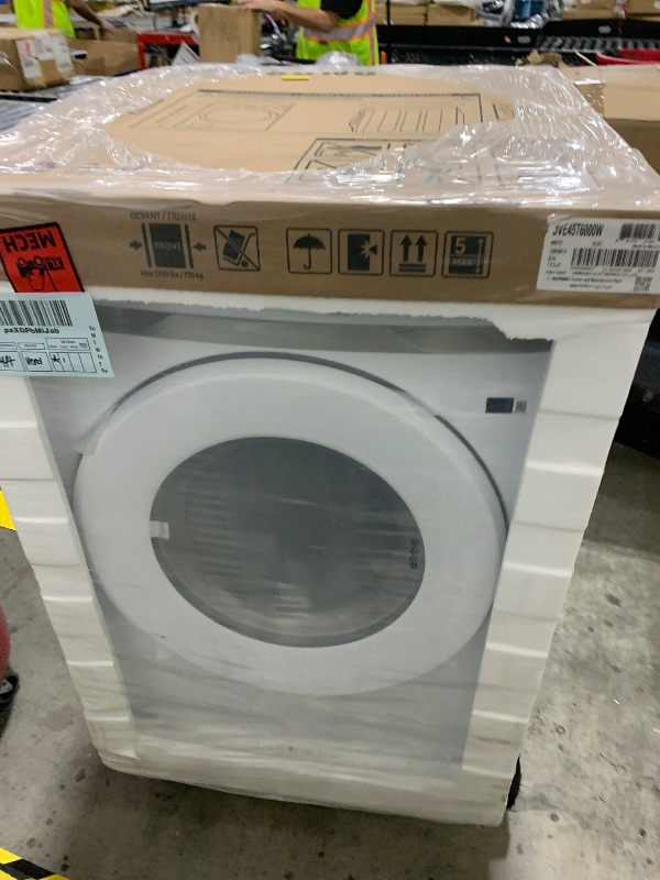 View 3 of Samsung 7.5 cu. ft. Front Load Electric Dryer with Sensor Dry, White, DVE45T6000W/A3