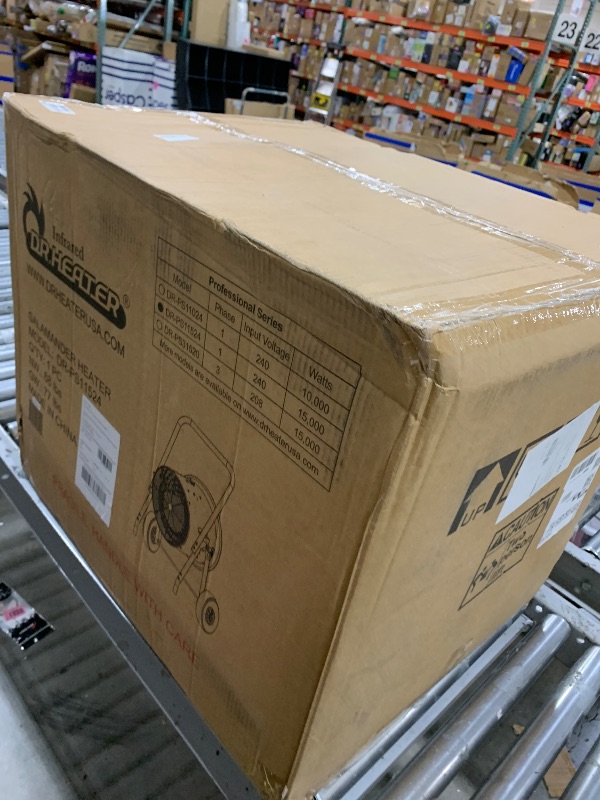 View 2 of DR. INFRARED HEATER DR-PS11524 Salamander Construction 15000-Watt, Single Phase, 240-Volt Portable Fan Forced Electric Heater