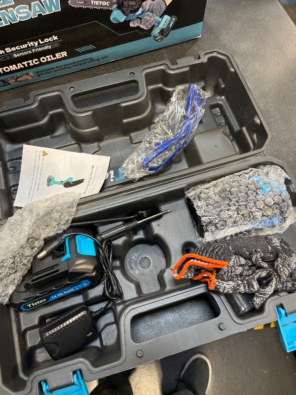 View 3 of Tietoc 8-inch & 6-inch Mini Cordless Chainsaw