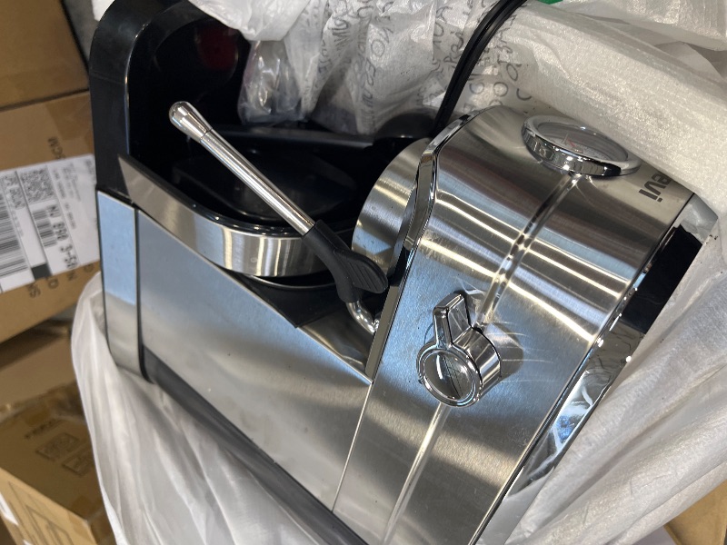 View 6 of Gevi Espresso Machine with Milk Frother, Sterling Silver