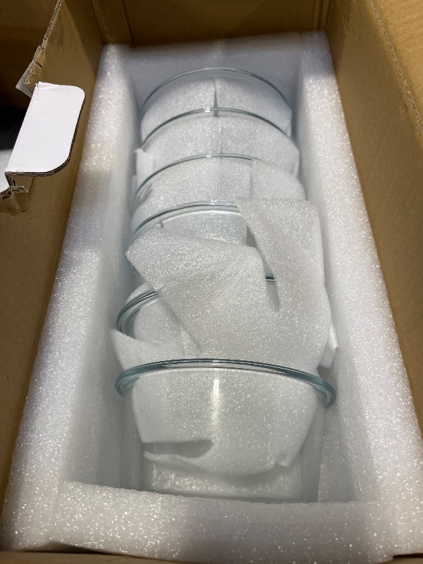 View 3 of Freshmage Round Glass Meal Prep Containers with Lids, 6 Pack, 16oz