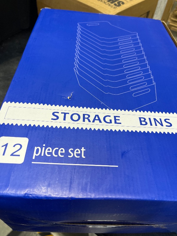 View 2 of Tiawudi 12 Pack Clear Plastic Storage Bins, 4.2L