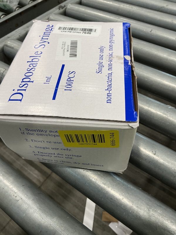 View 2 of 1ml Syringe Luer lock Needle 25Ga 1" Disposable Lab Use, Individually Wrapped,Pack of 100