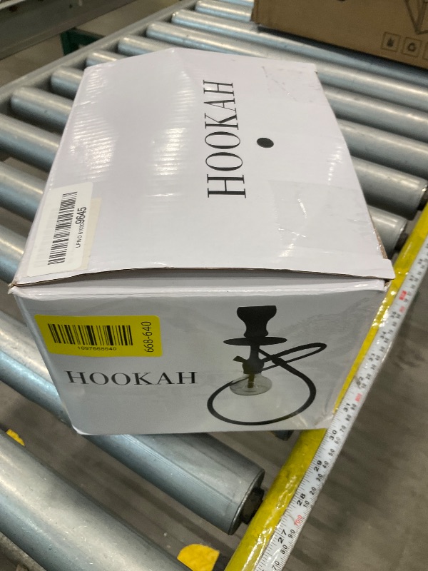 View 2 of 14" Premium Hookah Set - Portable Shisha Kit with Protective Carrying Case, Featuring Silicone Hose, Stainless Steel Bowl & Integrated Charcoal Tray (A-Black)