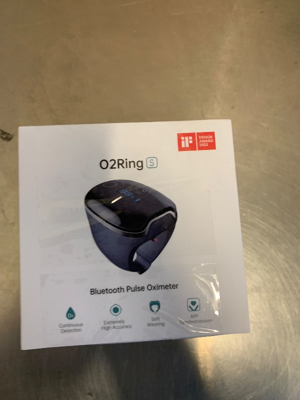 View 2 of Wellue O2Ring-S Oxygen Monitor for Small Fingers | Rechargeable Pulse Oximeter, Continuous Blood Oxygen & Pulse Rate Tracking with Vibration Reminder | 24 hrs Battery Life, 4 * 10 Hours Data Storage