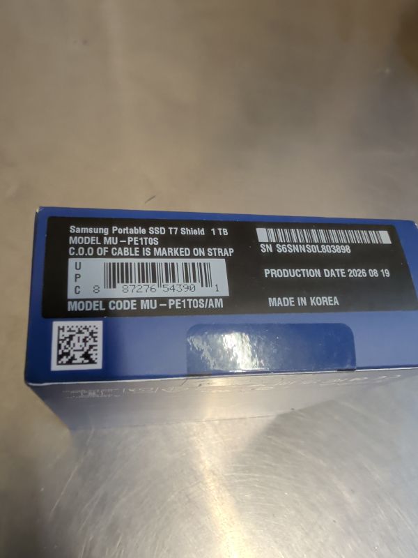 View 2 of Samsung T7 Shield Portable SSD 1TB, USB 3.2 Gen 2, Up to 1,050 MB/s