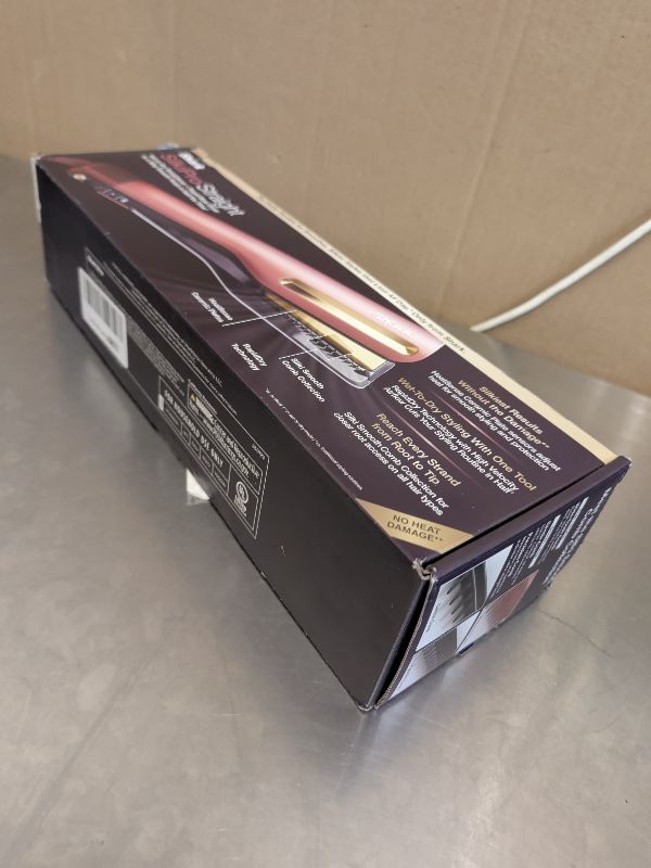 View 3 of Shark SilkiPro Air Straightener & Blow Dryer, Flat Iron, Rose, HT400PK