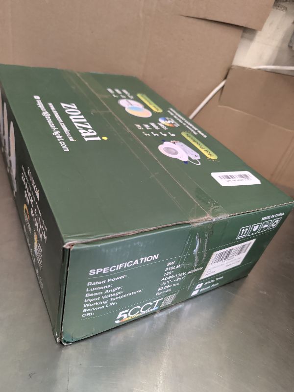 View 3 of zouzai 4 inch LED Recessed Ceiling Light with Junction Box, 5CCT Adjustable,
