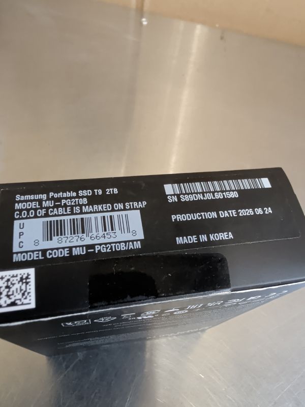 View 2 of Samsung T9 Portable SSD 2TB, USB 3.2 Gen 2x2 External SSD, Up to 2,000 MB/s