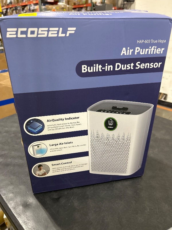 View 4 of ECOSELF Air Purifier for Large Room (2400 sq ft) with True HEPA Filter