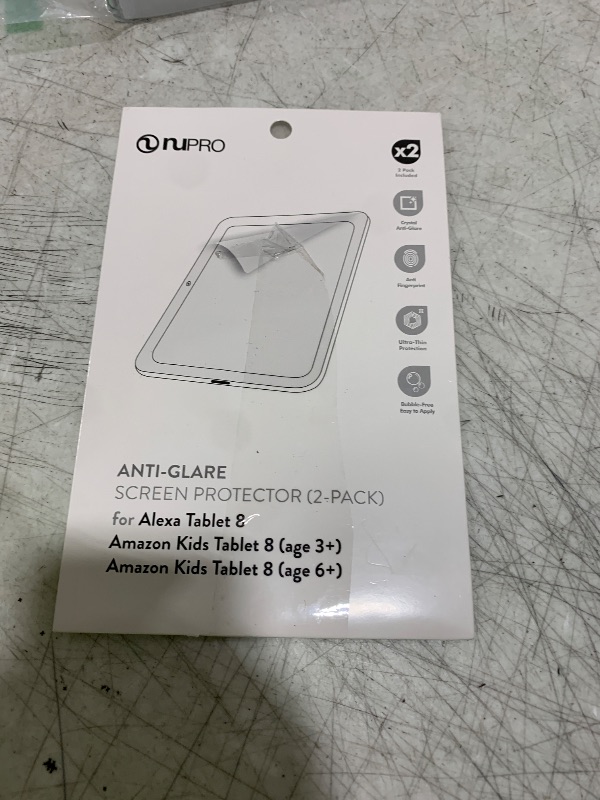 View 2 of Nupro Antiglare Screen Protector 2 Pack for Amazon Alexa Tablet 8