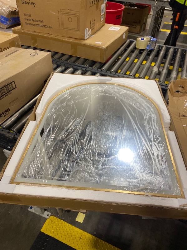 View 2 of OUMUSU 24"x30" Arched LED Bathroom Mirror