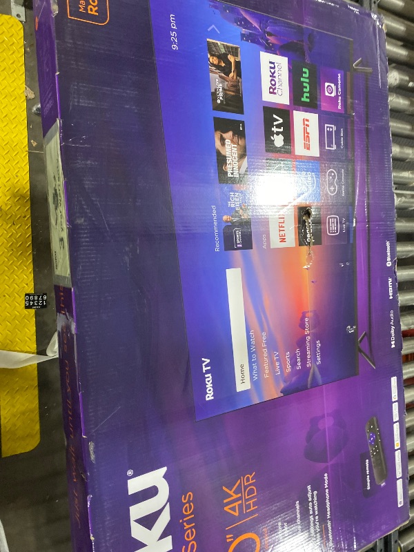 View 2 of (MISSING POWER CABLE)-----------------------------Roku Smart TV – 50-Inch Select Series, 4K HDR TV – Roku TV with Roku Remote – Flat Screen LED Television with Wi-Fi for Streaming Live Local News, Sports, Family Entertainment