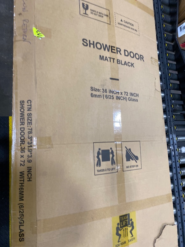 View 3 of Findepot Sliding Shower Door, 36" W x 72" H, 1/4" Tempered Glass