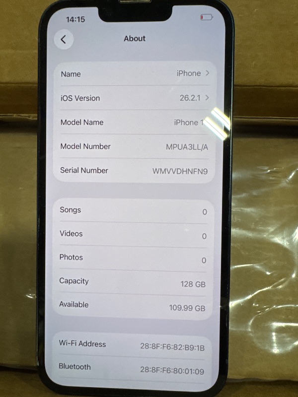 View 3 of Apple iPhone 14 128GB Midnight Unlocked