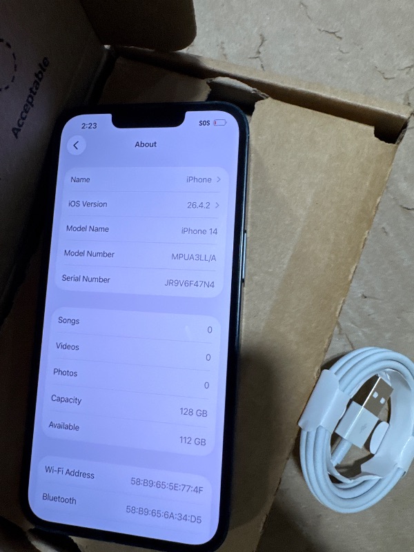 View 4 of Apple iPhone 14 128GB Midnight Unlocked