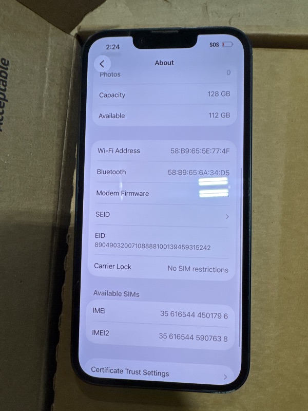 View 3 of Apple iPhone 14 128GB Midnight Unlocked