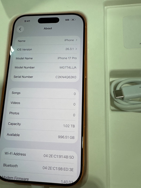 View 3 of Apple iPhone 17 Pro, US Version, 1TB, eSIM, Cosmic Orange- Unlocked (Renewed Premium)